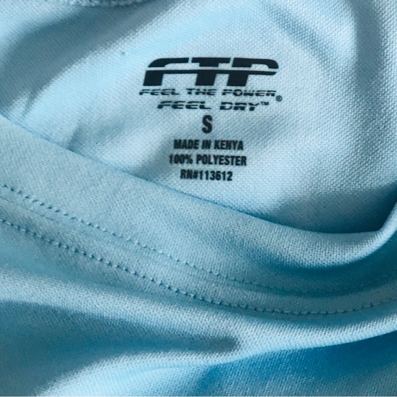 FTP Mens Dri Fit Light Blue Long Sleeved Shirt Size S - Picture 4 of 12